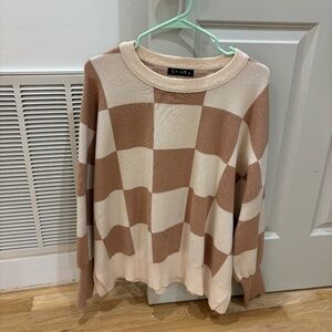 EFAN Sweater Brown & Cream Size XL